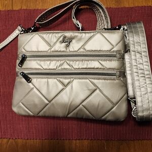 Lug Dazzle Crossbody Bag in Metallic Pearl